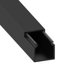 Carica l'immagine nel visualizzatore di Gallery, Habengut | Mini canalina per cavi TV nera 15 x 15 mm – Canalina piatta autoadesiva per TV da parete e set di gioco, senz