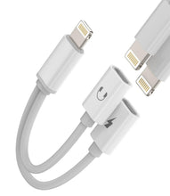 Carica l'immagine nel visualizzatore di Gallery, per iPhone Aux Ightning - Adattatore da jack a caricatore rapido (2 in 1) doppia spina per cuffie cavo di ricarica split