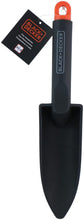 Carica l'immagine nel visualizzatore di Gallery, BLACK+DECKER Pala da giardino – con indicazione delle dimensioni – Paletta 30,5 cm – Polipropilene – Nero/Arancione