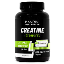 Carica l'immagine nel visualizzatore di Gallery, Bandini® Creatina CREAPURE® Monoidrata 240 Compresse - Integratore per Allenamento, Sport, Palestra e Pre Workout - Micr