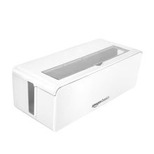 Carica l'immagine nel visualizzatore di Gallery, Amazon Basics Scatola portacavi per nascondere e organizzare i cavi, grande, colore: bianco