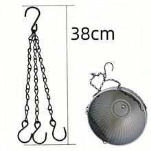 Carica l'immagine nel visualizzatore di Gallery, Catene Metalliche Nere da Appendere, Set da 6 Pezzi con Clip, per Fioriere Sospese, Lanterne e Ornamenti da Giardino - A