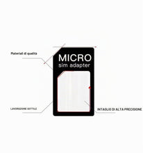 Carica l'immagine nel visualizzatore di Gallery, FLLAGG20 1X Adattatore SIM 3in1 Nano Micro Standard Nero con Pin Estrazione
