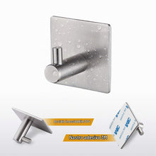 Carica l'immagine nel visualizzatore di Gallery, Ibergrif MK34251A - Ganci autoadesivi resistenti, per bagno o cucina, 4 pezzi, colore: argento