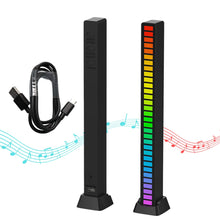 Carica l'immagine nel visualizzatore di Gallery, Barra luminosa del ritmo musicale, Luci LED RGB multicolori, Lampe d'atmosfera musicale, 32 strisce luminose a LED con 1