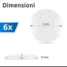 Carica l'immagine nel visualizzatore di Gallery, ECENCE Fermaporta Adesivo Paracolpi Muro 6 pezzi 50mm Trasparente
