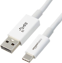 Carica l'immagine nel visualizzatore di Gallery, Amazon Basics Cavo di ricarica rapida adattatore da USB-C a USB-A 3.1 Gen 2, alta velocità 10 Gbps, certificato USB-IF, 