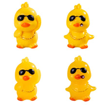 Carica l'immagine nel visualizzatore di Gallery, 4 Pezzi accessori auto divertenti Carino giallo Anatra Cruscotto Decorazioni per auto Arredamento interno