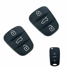 Carica l'immagine nel visualizzatore di Gallery, 2 Pezzi Guscio Cover Scocca Chiave 3 Tasti Ricambio Nero per Telecomando Auto Compatibile con Hyundai i10 i20 i30 ix35 E