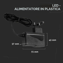 Carica l'immagine nel visualizzatore di Gallery, Alimentatore in Plastica 18W 12V 1,5A Plug&amp;Play con Jack 2,1 Colore Nero IP44