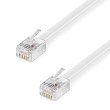 Carica l'immagine nel visualizzatore di Gallery, deleyCON 6m Linea Telefonica - RJ11 Cavo Modulare 6P4C Western - 2x Connettore RJ11 con Flat per Presa Telefono Modem Ro