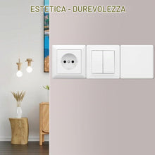 Carica l'immagine nel visualizzatore di Gallery, 2 Pezzi Copertura Cieca da Incasso, Coperture Autoadesive per Prese Elettriche, Placca da Parete Vuota in Plastica, 8,6 