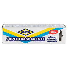 Carica l'immagine nel visualizzatore di Gallery, Bostik Supertrasparente adesivo a contatto universale superforte a presa rapida astuccio 125g Trasparente