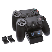 Carica l'immagine nel visualizzatore di Gallery, Venom Dock di ricarica doppio USB per controller PS4, indicatore LED, Nero