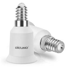 Carica l'immagine nel visualizzatore di Gallery, DiCUNO Adattatore da E14 a E27, Socket Converter Socket Adapter, 2 Pezzi