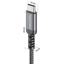 Carica l'immagine nel visualizzatore di Gallery, deleyCON 1,5m USB C Ricarica (60W Ricarica Rapida) PD3.0 PPS USB-C a USB-C per iPhone 17 16 15 Pro Max Air Galaxy A16 A5