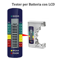 Carica l'immagine nel visualizzatore di Gallery, Mesee Misuratore Digitale Batterie Universale, Rilevatore Capacità Batteria Verificatore Digitale per Batterie LCD Teste