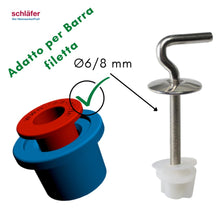 Carica l'immagine nel visualizzatore di Gallery, Schläfer 690017 | Coppia Gommini per Copriwater Universale con Perno Antislittamento, Inserto per Fissaggio Tavoletta WC