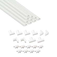Carica l'immagine nel visualizzatore di Gallery, D-Line Canalina Passacavi 20x10mm Multipack 4m, Profilo Semicircolare, Copricavi Autoadesivo, Gestione Cavi Verniciabile