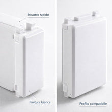 Carica l'immagine nel visualizzatore di Gallery, 4 Pezzi Falso Polo Compatibile con Vimar Plana Bianco | Tappo Copriforo Modulo Cieco per Serie Civile | Placca Interrutt