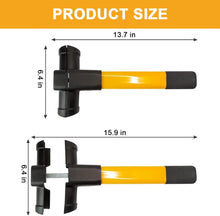 Carica l'immagine nel visualizzatore di Gallery, Bloccasterzo Auto Antifurto Meccanico a T, Blindosterzo Auto Universale con 2 Chiavi, Antifurto Auto Resistente per Furg