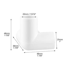 Carica l'immagine nel visualizzatore di Gallery, QWORK® 10 pezzi raccordi per tubi a 3 vie, diametro interno 20 mm (bianco), connettori angolari per tubi in plastica PVC