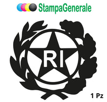 Carica l'immagine nel visualizzatore di Gallery, StampaGenerale® - Bollino Adesivo Per Targa Auto e Moto con Stemma Logo RI in Pvc Resistente e Impermeabile Facile da Ap