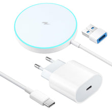 Carica l'immagine nel visualizzatore di Gallery, Caricatore Wireless Magnetico 15W per iPhone con Base di Ricarica Portatile