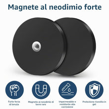 Carica l'immagine nel visualizzatore di Gallery, Adiwo Magneti al neodimio gommati, base di montaggio magnetica, per veicoli, lampade, strumenti di fissaggio, viti con o
