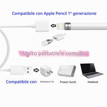 Carica l'immagine nel visualizzatore di Gallery, Compatibile con Apple Pencil Adattatore di ricarica, adattatore USB A a Apple Pencil di prima generazione, USB A toLight