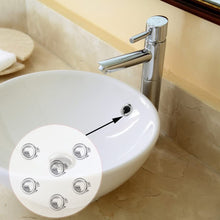 Carica l'immagine nel visualizzatore di Gallery, Anelli di Troppo Pieno, 6 Pezzi Anelli Tappi Troppopieno per Lavello, Plastica Anello di Overflow Lavandino Copertura, C