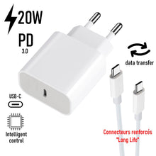 Carica l'immagine nel visualizzatore di Gallery, Caricatore rapido + cavo per Samsung Galaxy A, USB-C 1m PD 3.0 20W