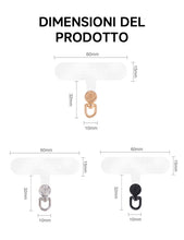 Carica l'immagine nel visualizzatore di Gallery, Toppa per Cordino Cellulare 2,Pad per Telefono,Trasparenti Pad,Toppa Universale per Cordino per Cellulare Senza Adesivo,