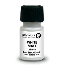 Carica l'immagine nel visualizzatore di Gallery, SD COLORS Vernice per ritocchi universale, bianco opaco, 15 ML, per piccole riparazioni auto, metallo, legno, plastica, 
