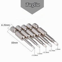 Carica l'immagine nel visualizzatore di Gallery, Mesee Set di 5 Punte per Cacciavite a Testa Triangolare da 50mm Punte Cacciaviti Triangolari Magnetiche con 6,35mm Gambo