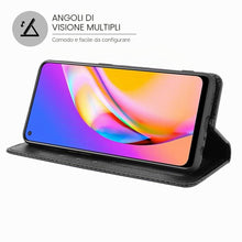 Carica l'immagine nel visualizzatore di Gallery, Portafoglio Custodia Cover per Oppo A58 4G, Cover Biglietti Visita Pelle Retro con Chiusura Magnetica Premium Pu Flip. N