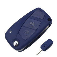 Carica l'immagine nel visualizzatore di Gallery, Guscio chiave per Fiat Panda Bravo Qubo Grande Punto Idea Stilo - 2 Tasti Blu - Plip telecomando con Lama Phonillico®