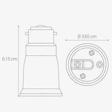 Carica l'immagine nel visualizzatore di Gallery, adattatore B22 A E27 Bianco