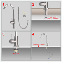 Carica l'immagine nel visualizzatore di Gallery, Rubinetto da cucina Ibergrif per acqua fredda, in acciaio inox