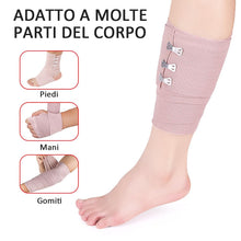 Carica l'immagine nel visualizzatore di Gallery, 4 Rotoli di Bende Elastiche per Bendaggi, Benda Elastica Coesiva Lavabili e Riutilizzabili Tape Kinesiologico con Clip i