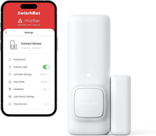 Carica l'immagine nel visualizzatore di Gallery, SwitchBot - Sensore di contatto intelligente per allarme di porte e finestre, wireless, per la sicurezza domestica, comp