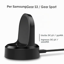 Carica l'immagine nel visualizzatore di Gallery, Simpeak Caricatore Supporto Compatibile per Samsung Gear S3/Gear S2/Gear Sport Watch, 2 en 1 Caricabatterie Stand con Ca
