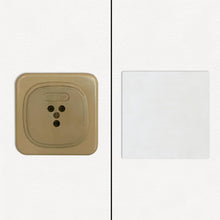 Carica l'immagine nel visualizzatore di Gallery, Copertura cieca specifica per presa telefonica tripolare. Ad incastro no biadesivi. Placca cireca dimensioni 86x86mm - 2