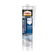 Carica l'immagine nel visualizzatore di Gallery, Pattex Bagni &amp; Cucine Original, Silicone trasparente sigillante antimuffa resistente all'acqua, Sigillante impermeabile 