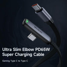 Carica l'immagine nel visualizzatore di Gallery, Mcdodo Cavo USB C USB C 1.8M, Cavo USB Type-C Ricarica Rapida 90 Gradi USB C Cavo Tipo C Nylon Cavo Caricatore per Samsu