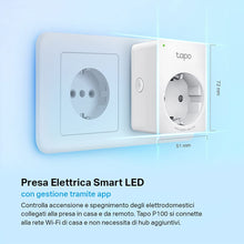 Carica l'immagine nel visualizzatore di Gallery, Tapo P100 Presa Smart WiFi 10A 2300W Timer Controllo App Alexa Google