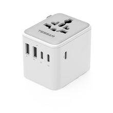 Carica l'immagine nel visualizzatore di Gallery, TESSAN Adattatore Universale da Viaggio con 2 USB A e 3 USB C, 28W Max