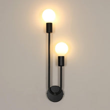 Carica l'immagine nel visualizzatore di Gallery, Comely Applique Interno E27 2 Luci Nero Regolabile Industriale