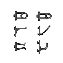 Carica l'immagine nel visualizzatore di Gallery, Ganci per pannello forato porta utensili e accessori tecnologici, per organizzare studio officina garage, Forme assortit