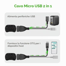 Carica l'immagine nel visualizzatore di Gallery, ANDTOBO [2 pezzi] Adattatore Micro USB OTG 2 in 1 con alimentazione per Fire Stick/Host Dispositivi ecc-Nero